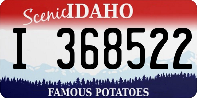 ID license plate I368522