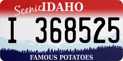 ID license plate I368525