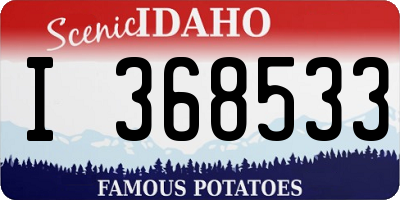 ID license plate I368533