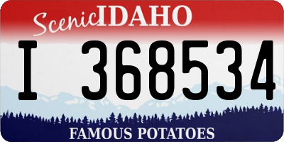 ID license plate I368534