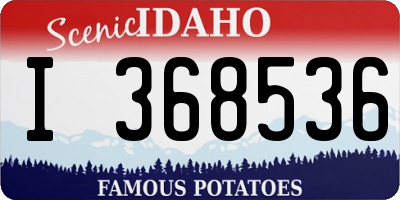 ID license plate I368536