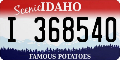 ID license plate I368540