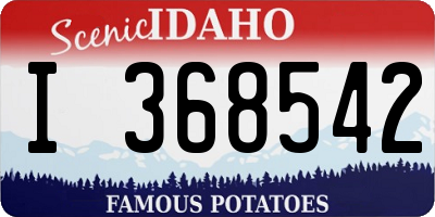 ID license plate I368542