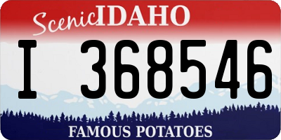 ID license plate I368546