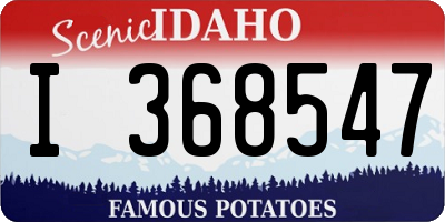 ID license plate I368547