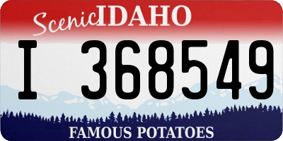 ID license plate I368549