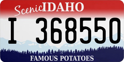 ID license plate I368550