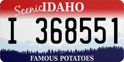 ID license plate I368551
