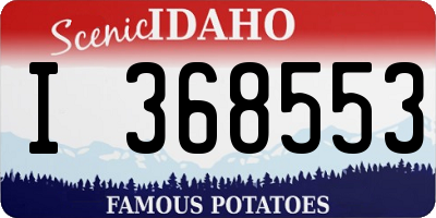 ID license plate I368553