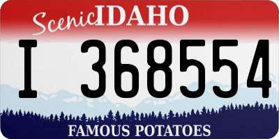 ID license plate I368554