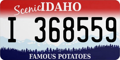 ID license plate I368559