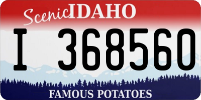 ID license plate I368560