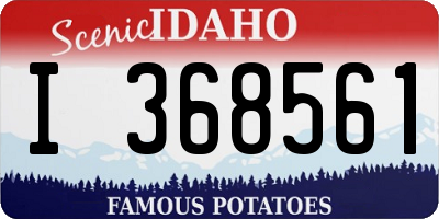ID license plate I368561