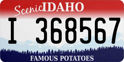 ID license plate I368567