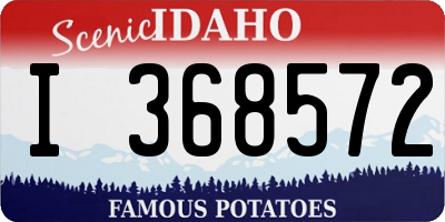 ID license plate I368572