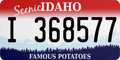 ID license plate I368577