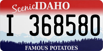 ID license plate I368580