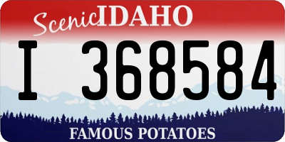 ID license plate I368584