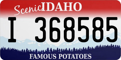 ID license plate I368585