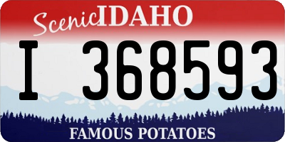 ID license plate I368593
