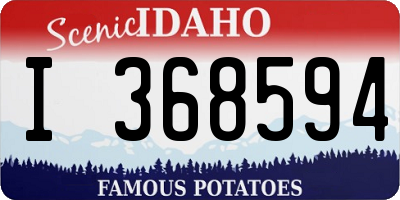 ID license plate I368594