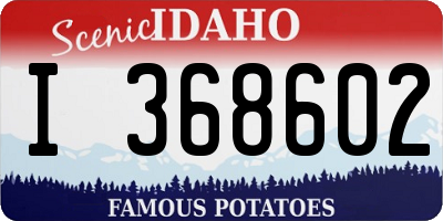 ID license plate I368602