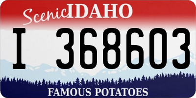 ID license plate I368603