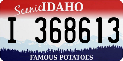 ID license plate I368613