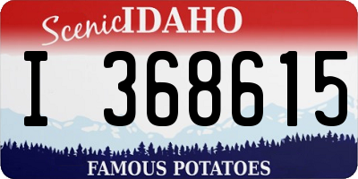ID license plate I368615
