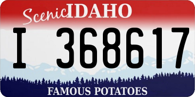 ID license plate I368617
