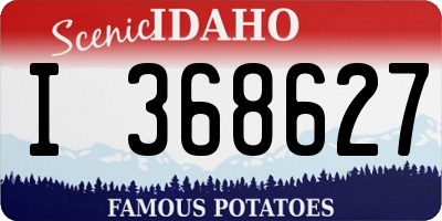 ID license plate I368627