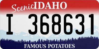 ID license plate I368631