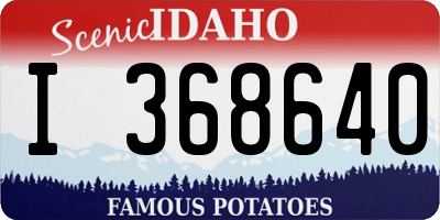 ID license plate I368640
