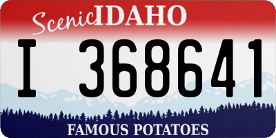 ID license plate I368641