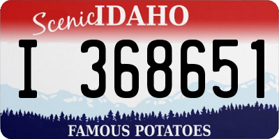 ID license plate I368651