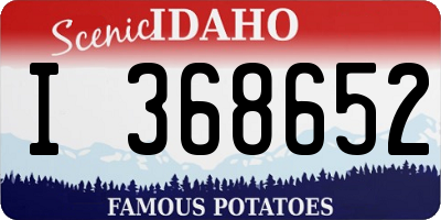 ID license plate I368652