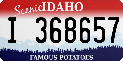 ID license plate I368657