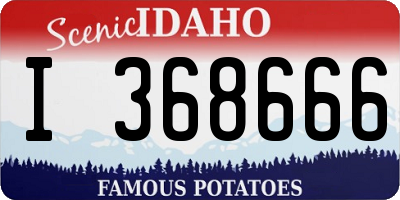 ID license plate I368666