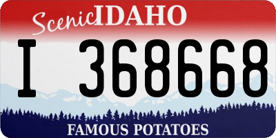 ID license plate I368668