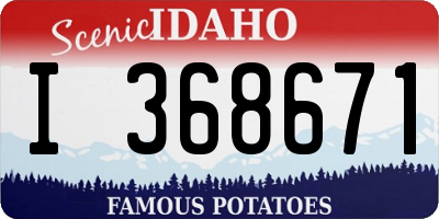 ID license plate I368671
