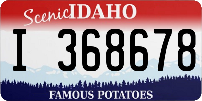 ID license plate I368678