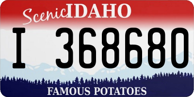 ID license plate I368680
