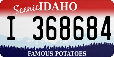 ID license plate I368684