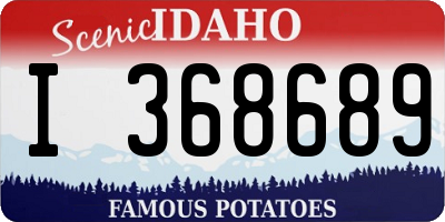 ID license plate I368689