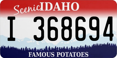 ID license plate I368694