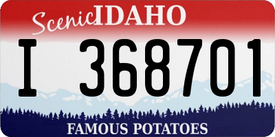 ID license plate I368701