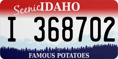 ID license plate I368702