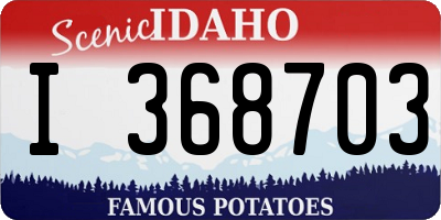 ID license plate I368703