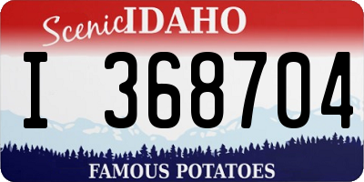 ID license plate I368704