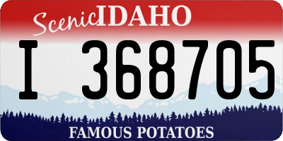 ID license plate I368705